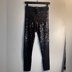 Black Sequin Leggings | EXPRESS
